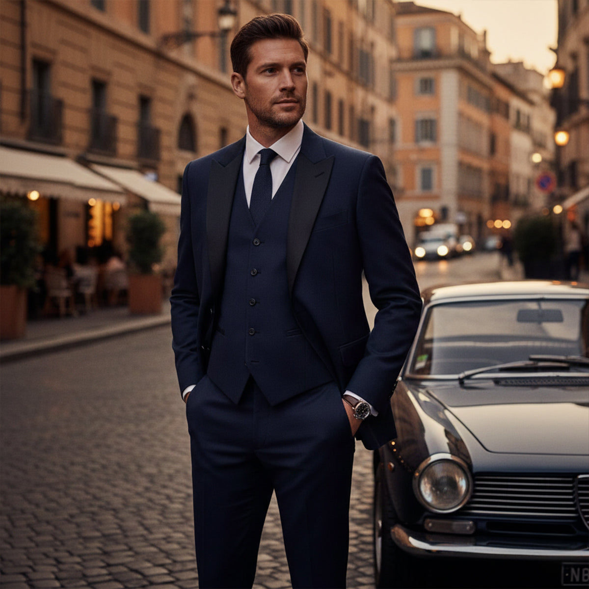The Senigallia Men’s 3 Piece Suit Set – Blazer, Waistcoat & Pants