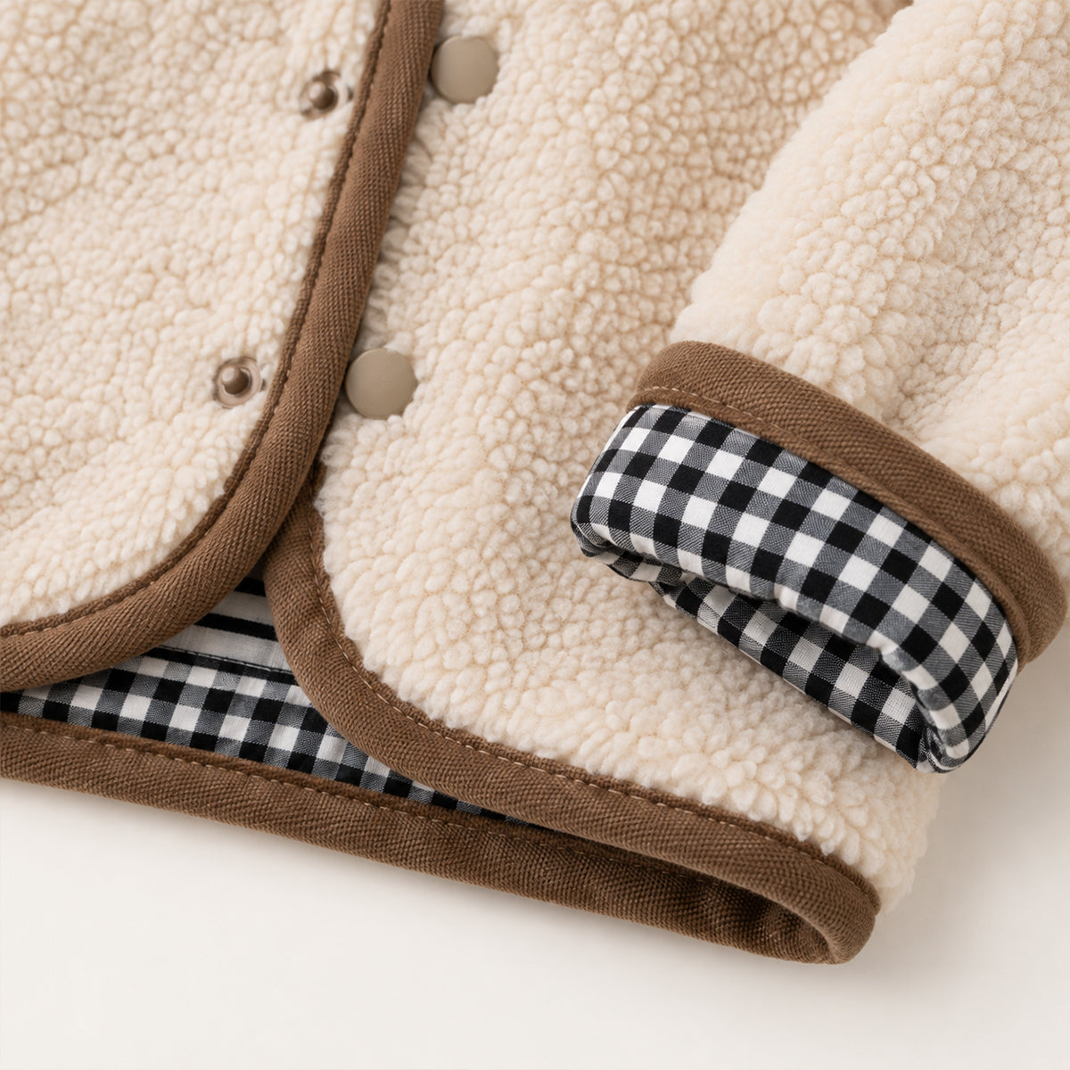 SoHo Kids | Unisex Plaid Fleece Reversible Sherpa Jacket