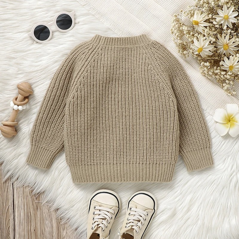 SoHo Kids Hedgehog Button Detail Knit Sweater