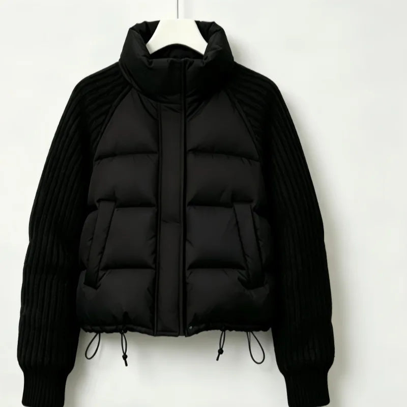Women's Two Texture Puffer, Quilted and Knit