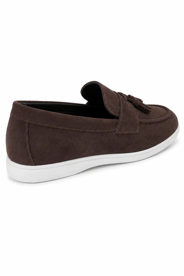 The Prescott Men's Suede Tassel Slip On Loafers - Brown