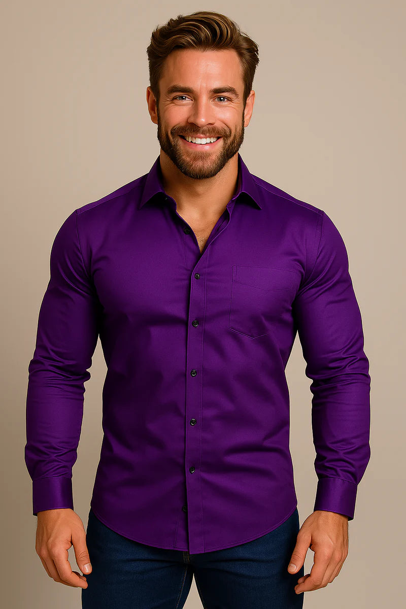 The Tortona Men's Wrinkle Resistant Premium Dress Shirt