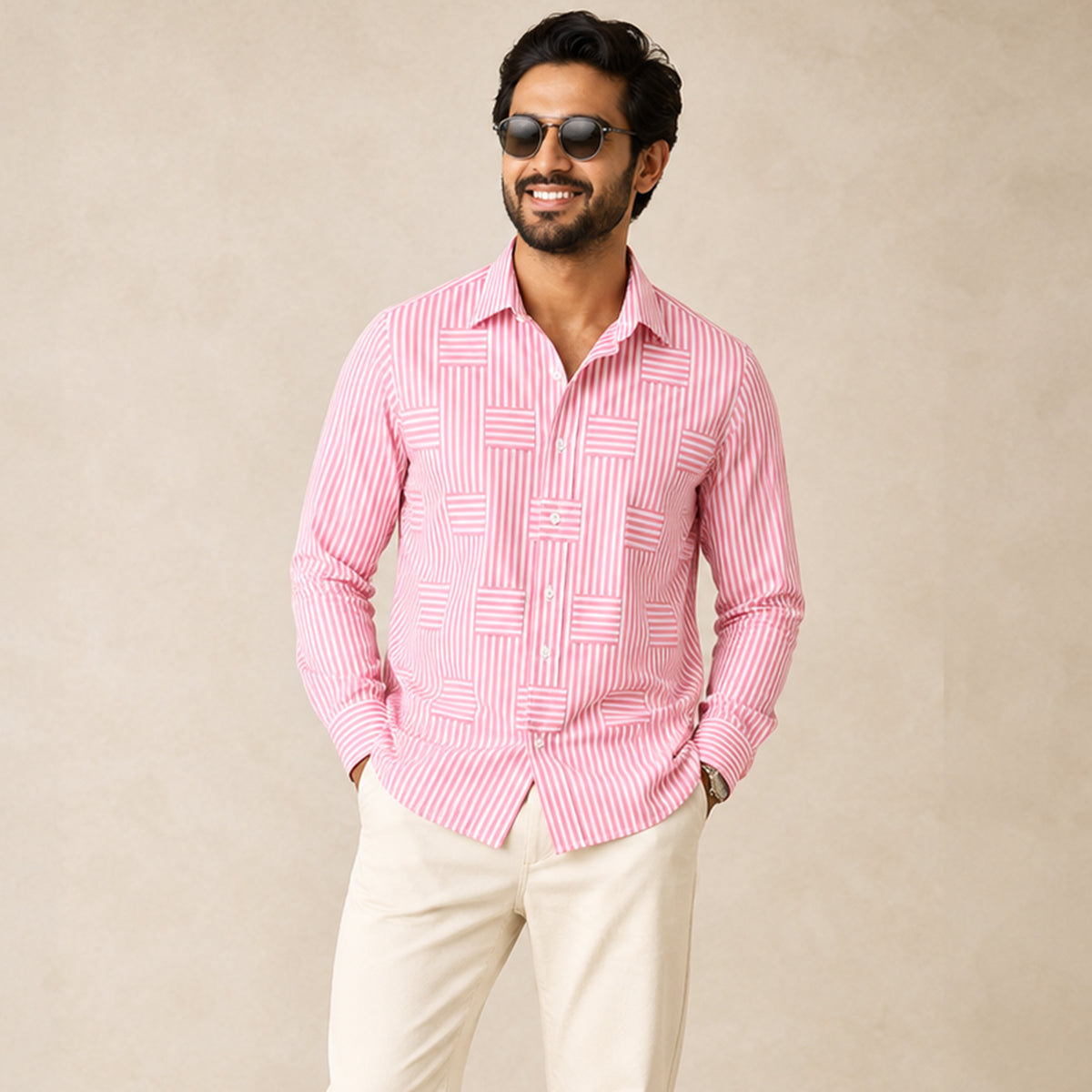 The Foxborough Men’s Casual Striped Wrinkle Resistant Shirt
