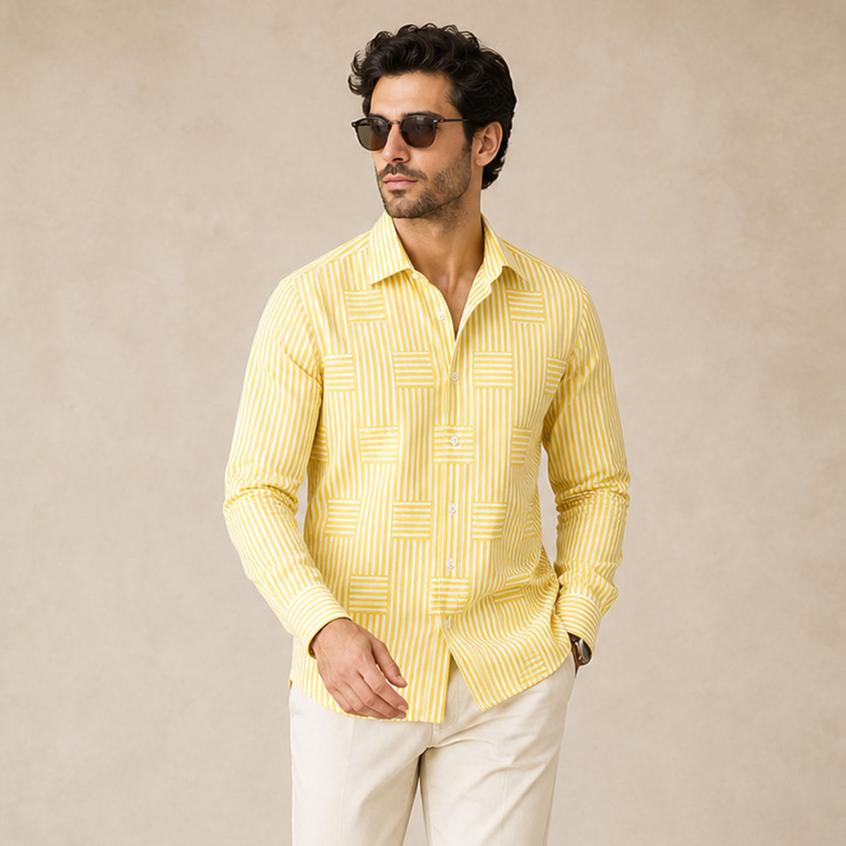 The Foxborough Men’s Casual Striped Wrinkle Resistant Shirt