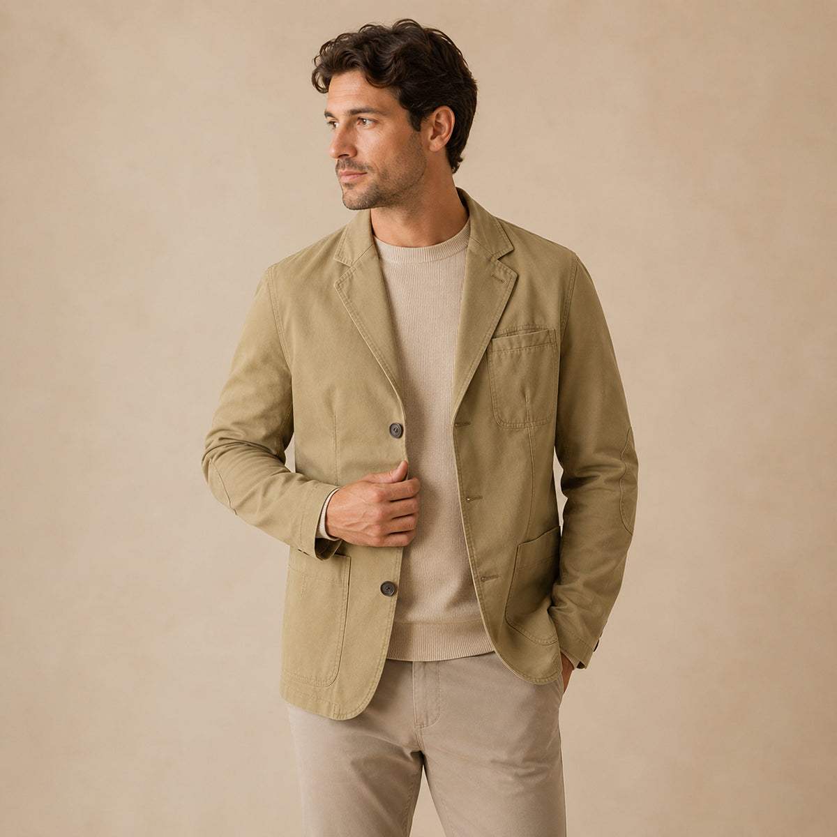 The Montwood Men’s Retro Casual Relaxed Fit Blazer with Pockets