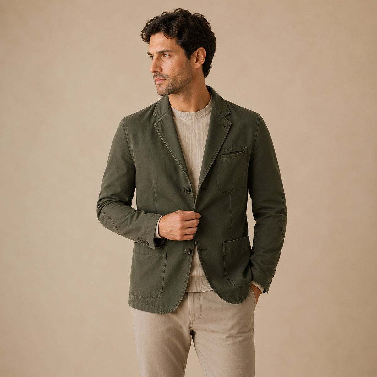 The Montwood Men’s Retro Casual Relaxed Fit Blazer with Pockets