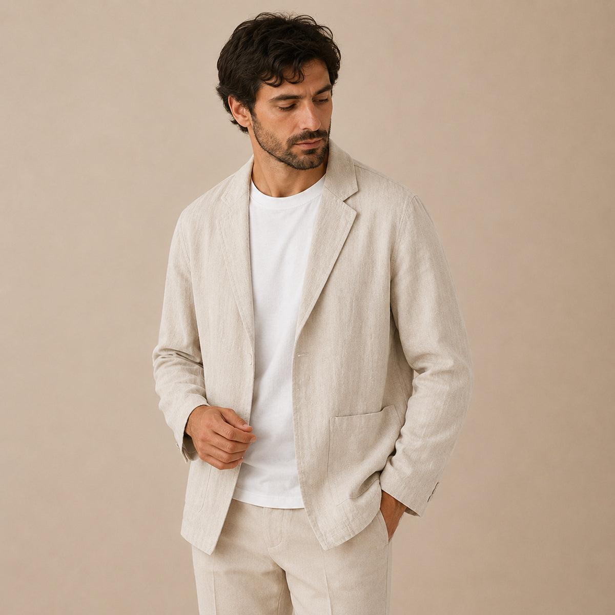 The Cedarbrook Men’s Lightweight Linen Summer Blazer Suit