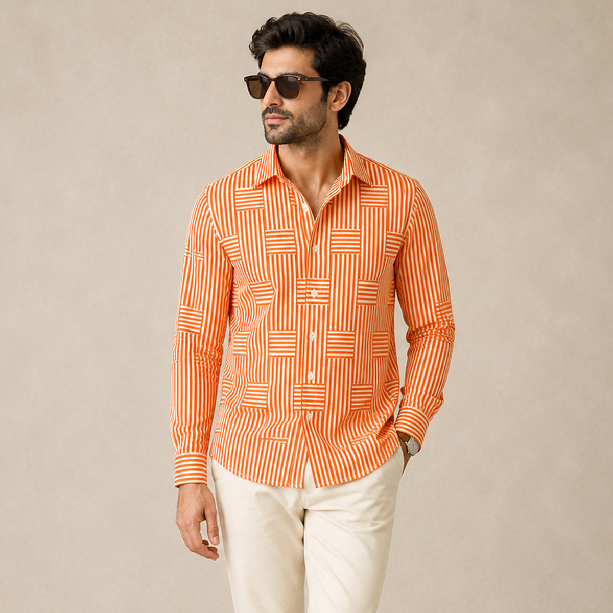 The Foxborough Men’s Casual Striped Wrinkle Resistant Shirt