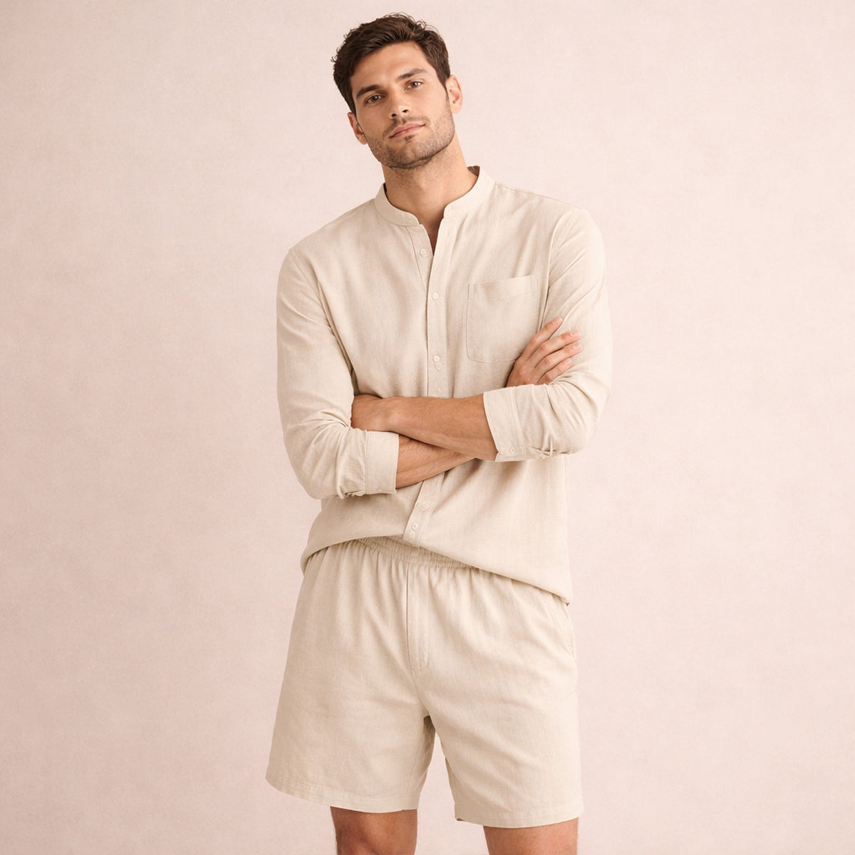 The Algrave Linen Set – Summer Co Ord for Men