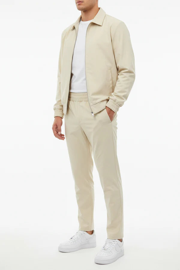 The Reno Men's Premium Tech Tracksuit Set - Beige
