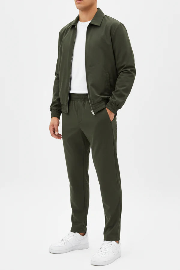 The Reno Men's Premium Tech Tracksuit Set - Army Green