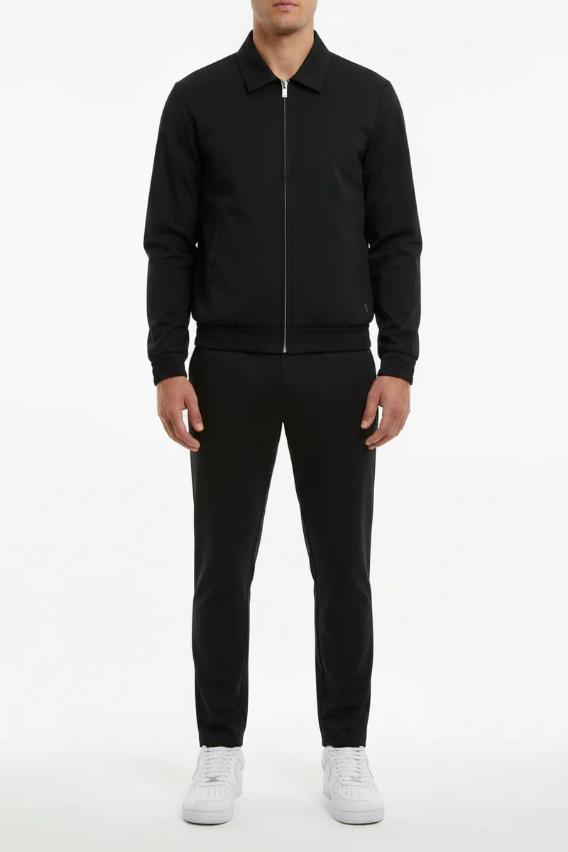 The Reno Men's Premium Tech Tracksuit Set - Black