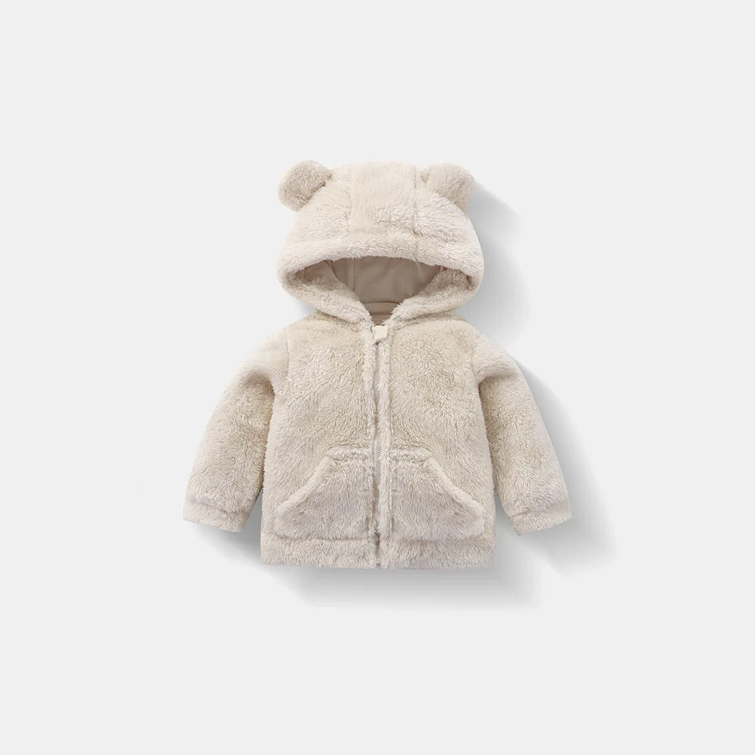 SoHo Kids Bear Ear Hooded Fleece Jacket