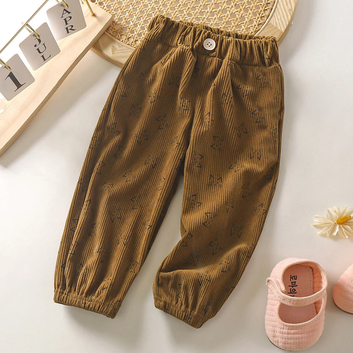 SoHo Kids Elastic Waist Corduroy Jogger Pants