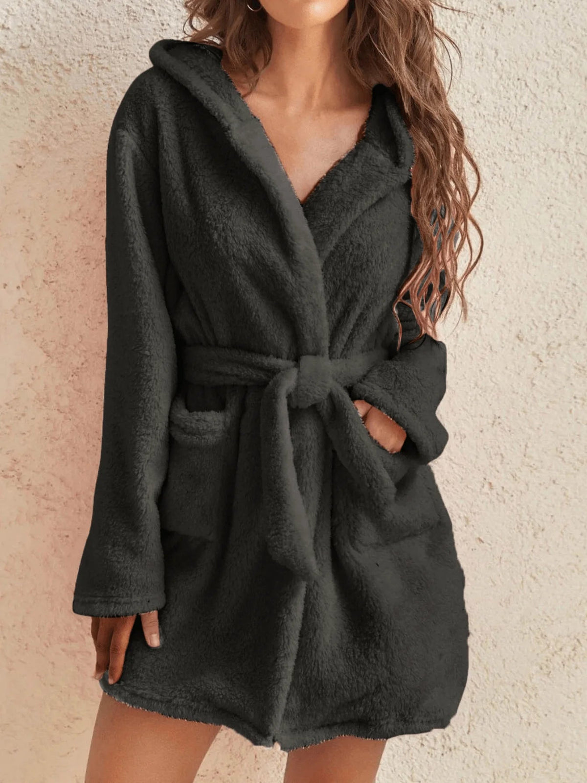 Women's Hooded Robe in Soft Fleece