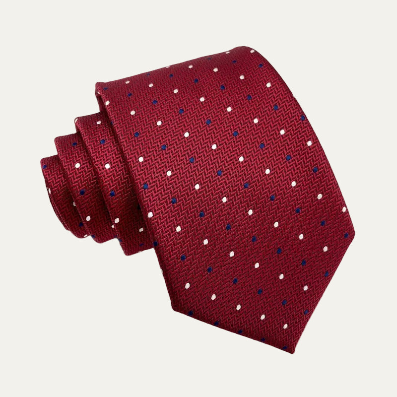 The Monterosso Men’s Luxury Silk Neck Tie - Red