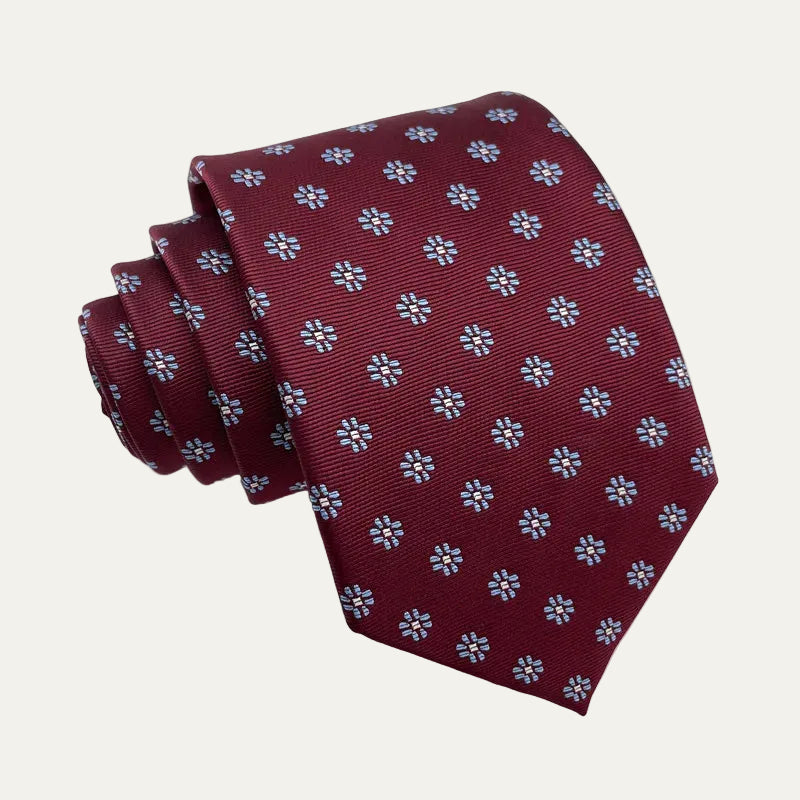 The Monterosso Men’s Luxury Silk Tie - Burgundy