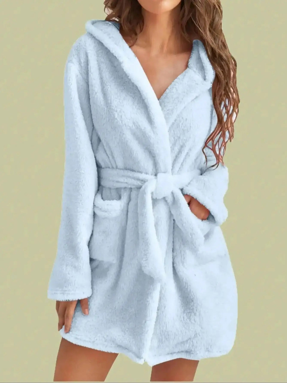 Women's Hooded Robe in Soft Fleece